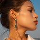 Contemporary Stainless Steel Dangle Earrings