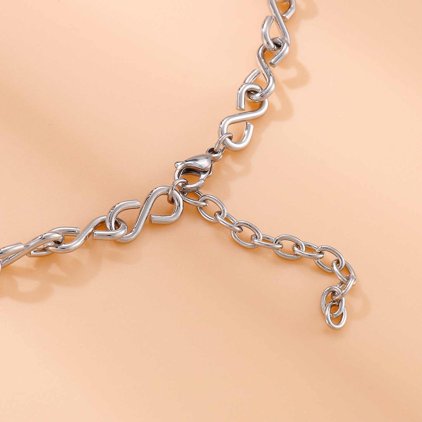 Elegant Stainless Steel Lobster Closure Chain Necklace