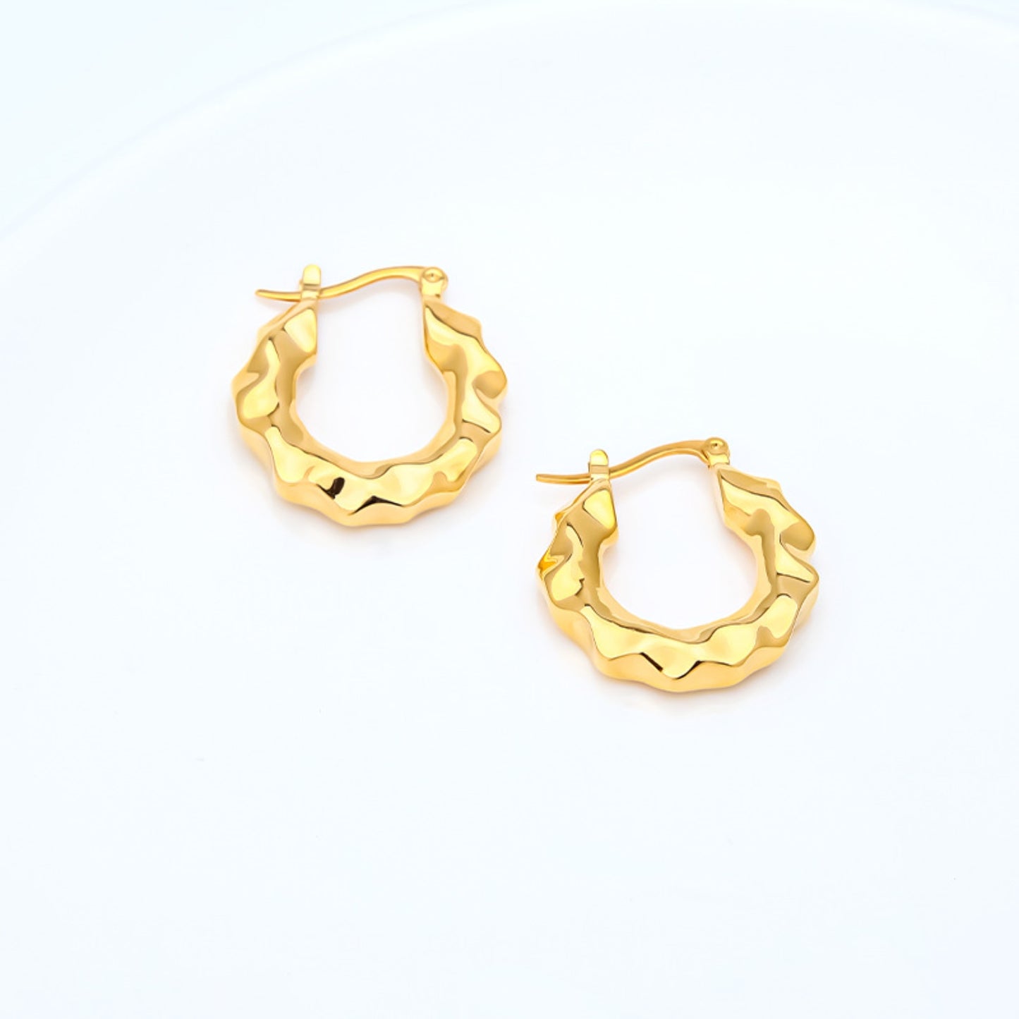 Sophisticated Gold-Plated Huggie Earrings