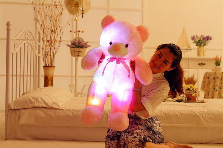 Classy Pink Color Light Up LED Teddy Bear