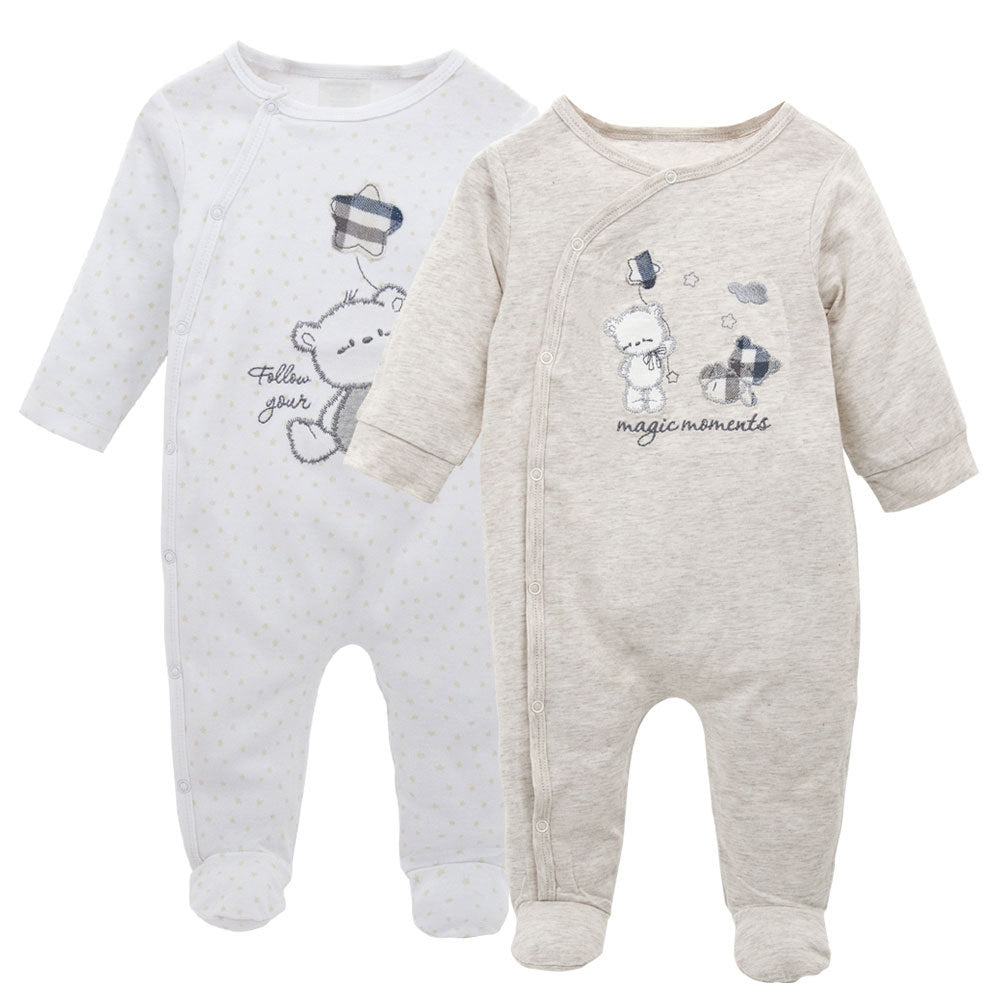 Cream and White Color Baby onesies