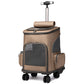 Folding Trolley Pet Backpack for Traveling with Cats