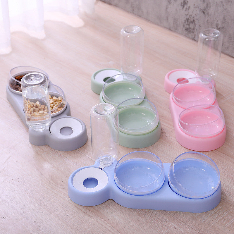 Pet Cat Bowl with Built-in Automatic Feeder for Convenience