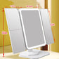 Enhanced Visibility: Trifold Makeup Mirror with 68 LED Lights