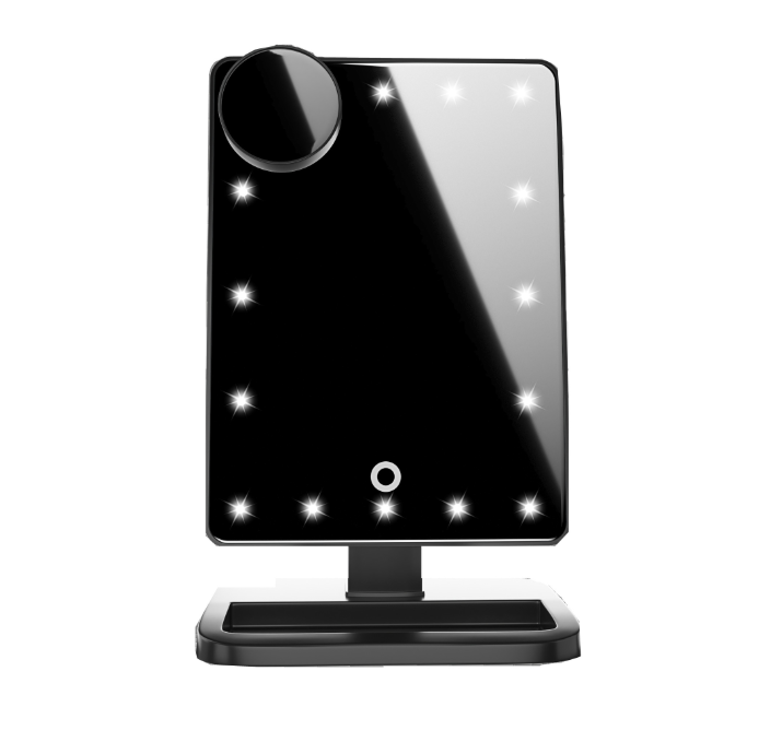 20 LED Light Touch Screen Makeup Mirror with Bluetooth Connectivity