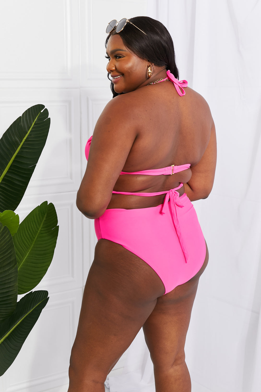 West Swim Pink Halter Bikini: Summer Splash Collection