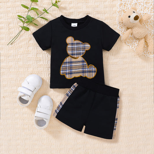 Round Neck Tee and Short Set For Kids