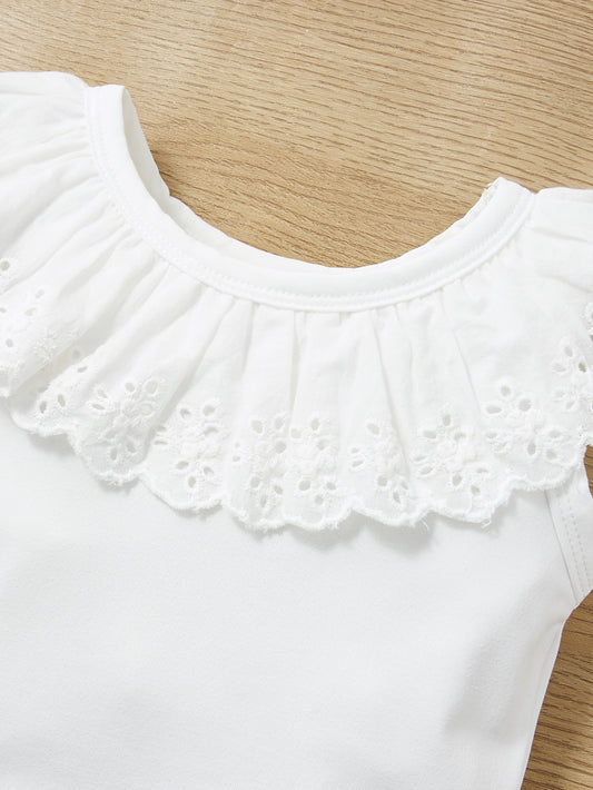 White Color Round Neck Tank and Bloomers Set
