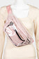 Light Pink Color Adjustable Strap Sling Bag
