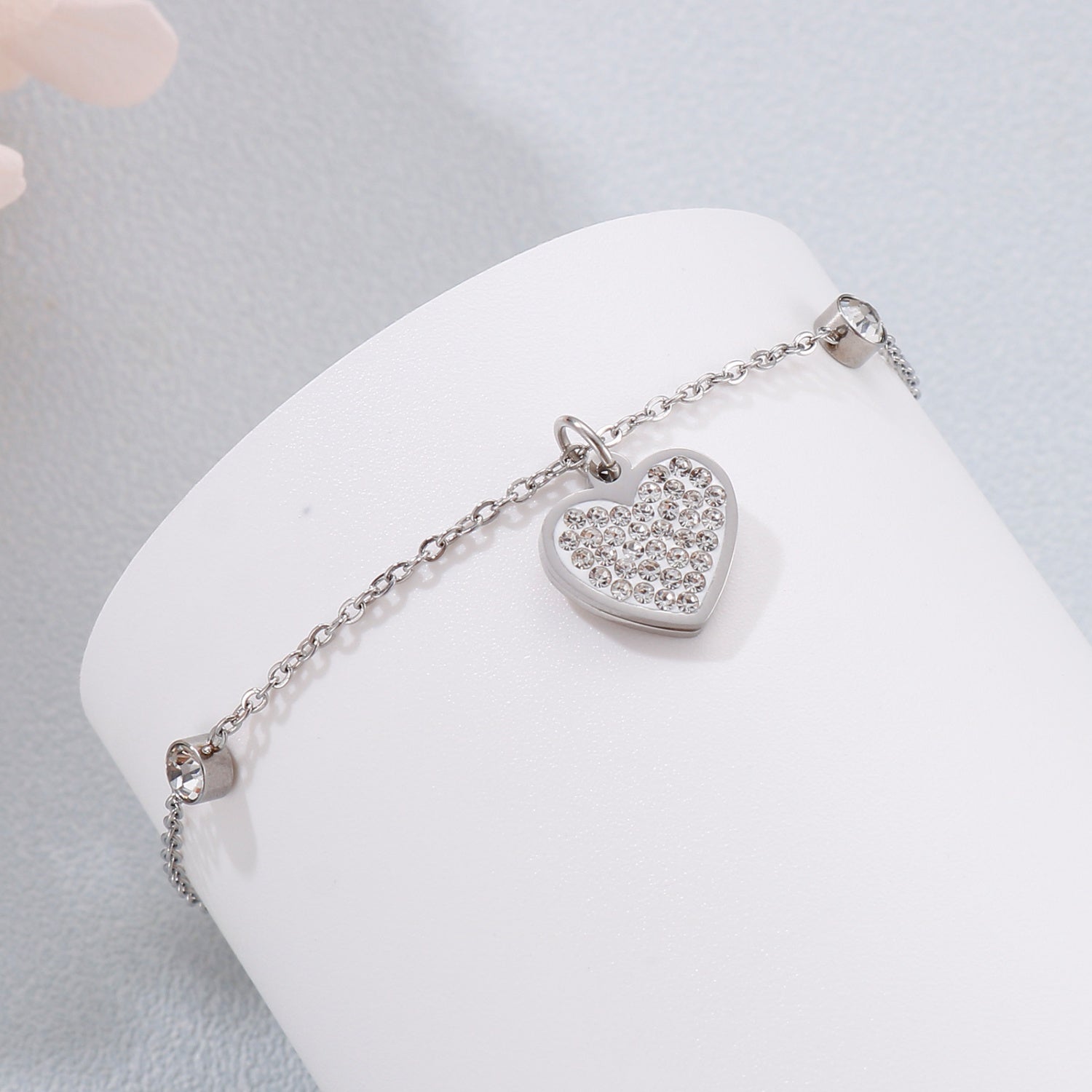 Classy Titanium Steel Heart Bracelet