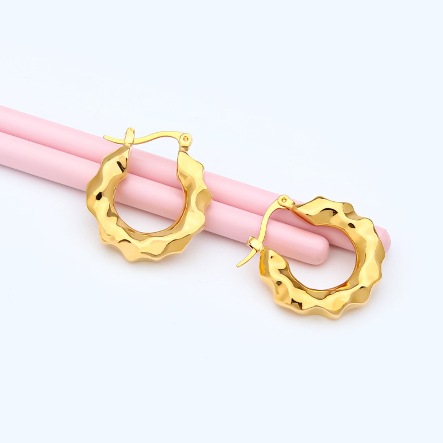 Chic Gold-Plated Huggie Earrings