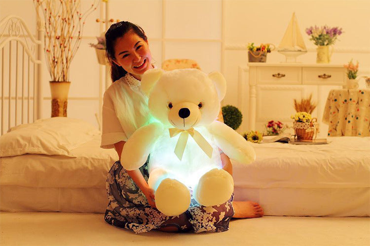 Classy White Color Light Up LED Teddy Bear