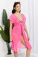 Pink tie-front cover-up beachwear