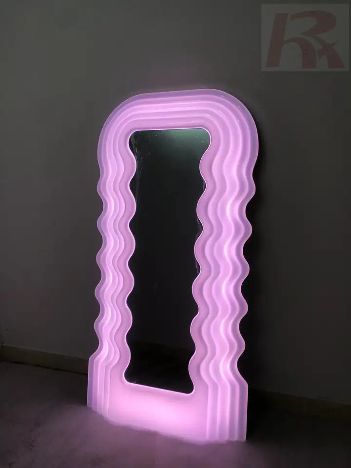 Pink Color  LED Neon Mirro