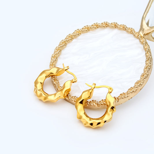 Elegant Gold-Plated Huggie Earrings
