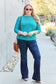 Batwing  Blue Color Sleeve Blouse
