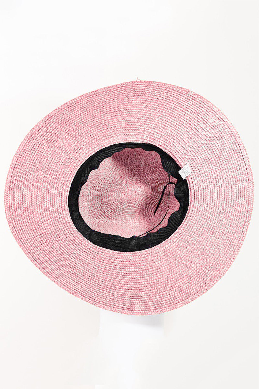 Pink Color Braided Rope Strap Fedora Hat