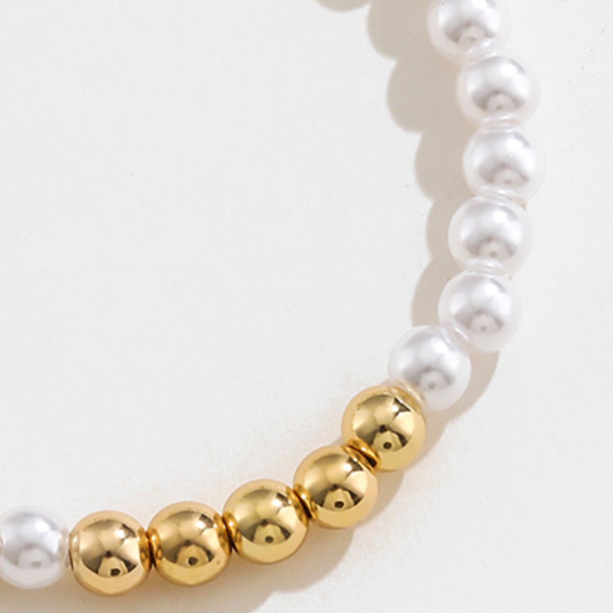 Sophisticated Gold-Plated Pearl Copper Bracelet