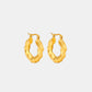 Fashionable Gold-Plated Huggie Earrings