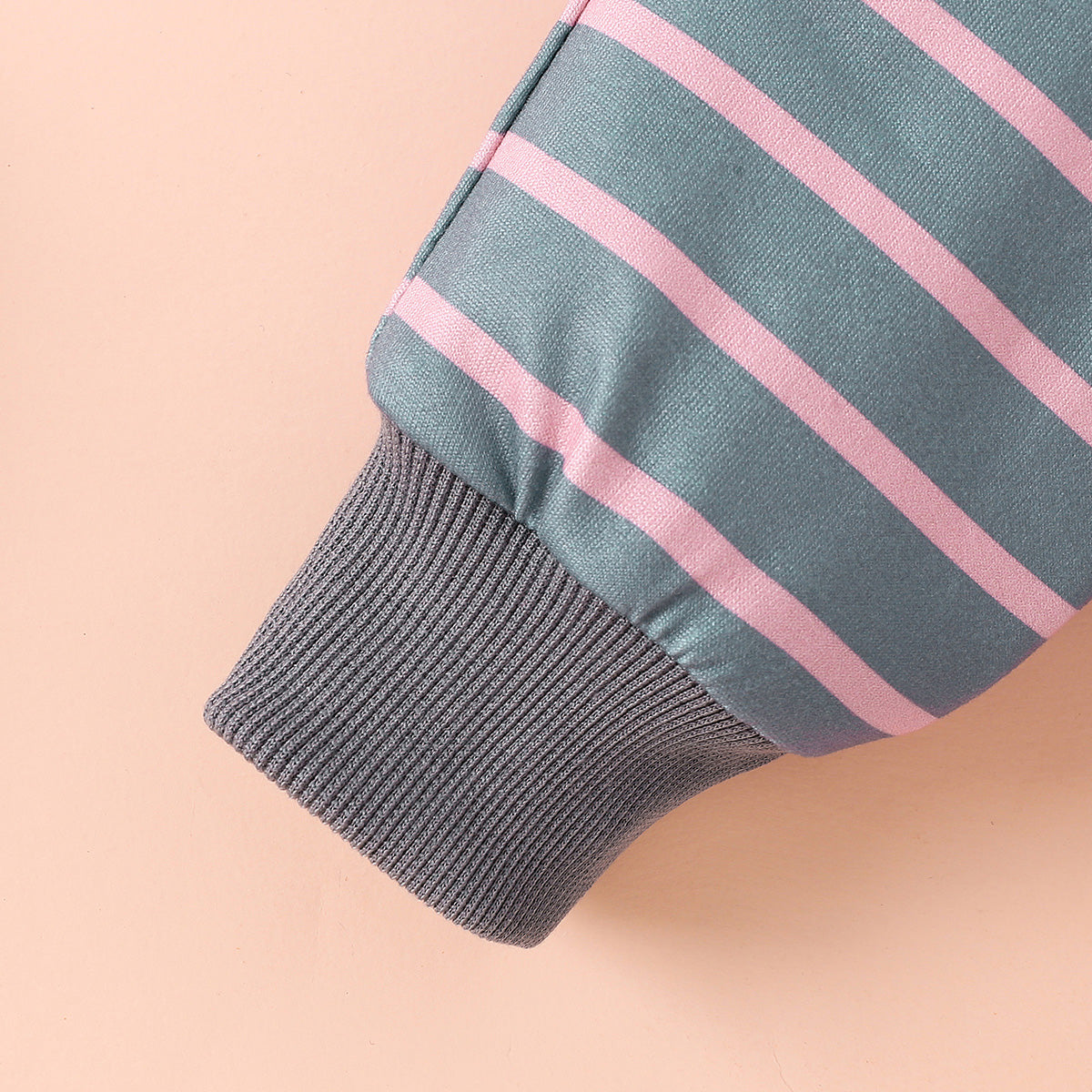 Stylish Long Sleeve Tee and Stripe Pants Set