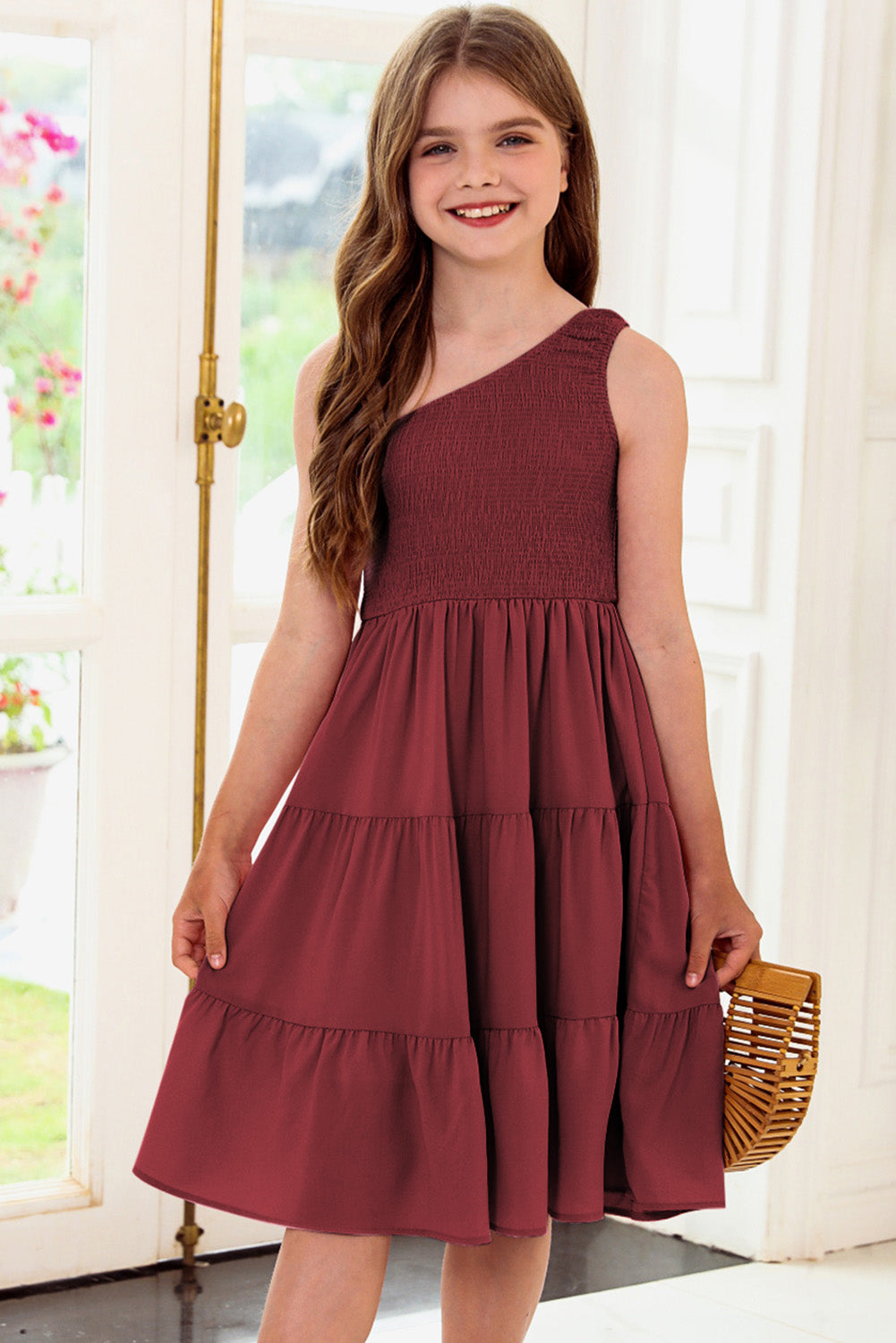 Fashionable One-Shoulder Tiered Dress