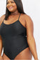 Black swimsuit with high tide print