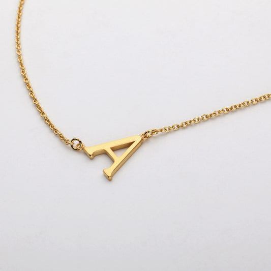 Stylish Copper Letter Pendant Necklace